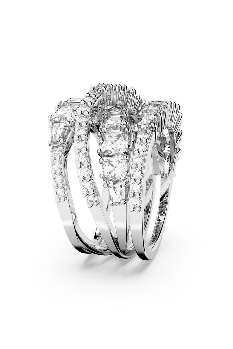 Hyperbola Wrap Ring, Alternate, color, WHITE