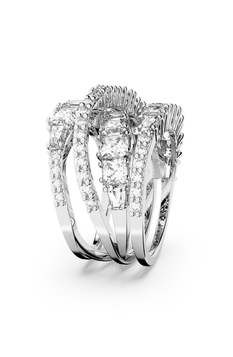 Swarovski Hyperbola Wrap Ring, Alternate, color, White