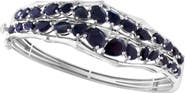 EFFY Sterling Silver Onyx Hinged Bangle Bracelet