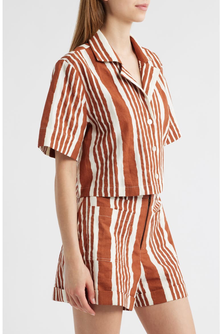 Mizuki Stripe Woven Shirt, Alternate, color, VECCHIO STRIPE PRINT