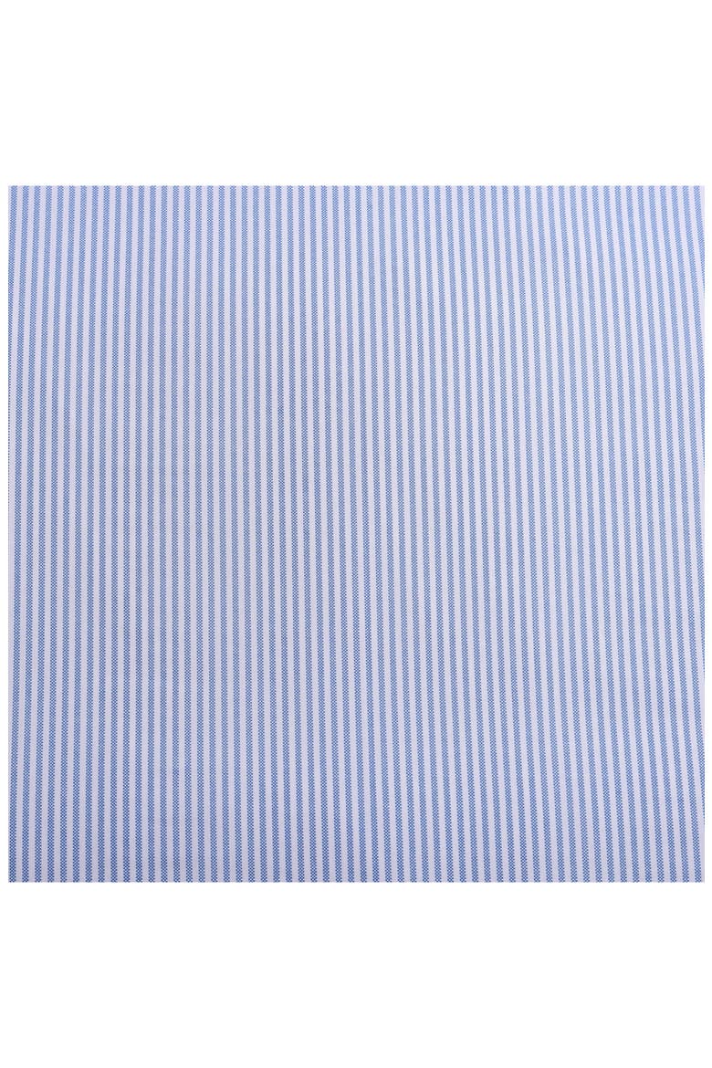 Oxford Stripe 200 Thread Count Cotton Percale Sheet Set, Alternate, color, WHITE/ BLUE