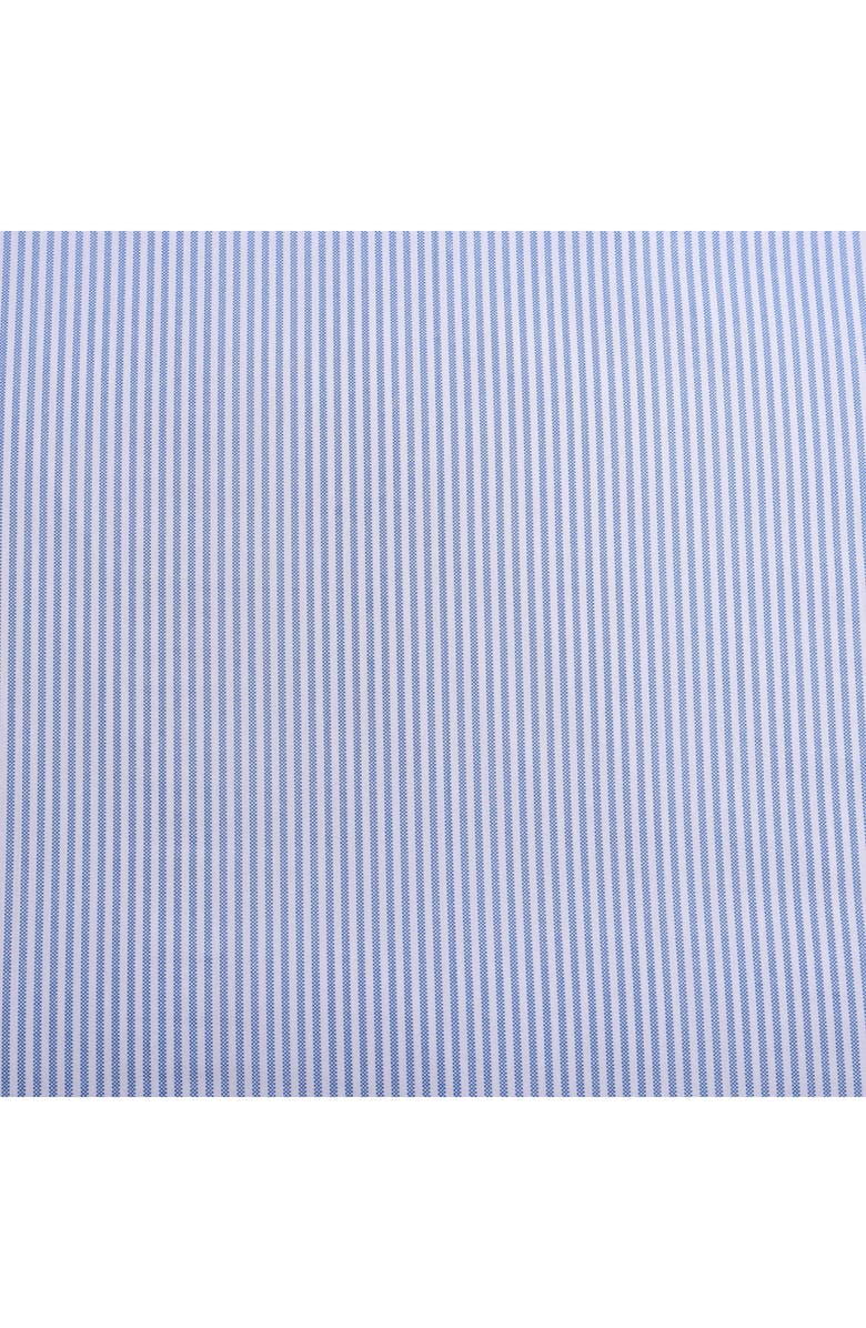 POPPY AND FRITZ Oxford Stripe 200 Thread Count Cotton Percale Sheet Set, Alternate, color, White/ Blue