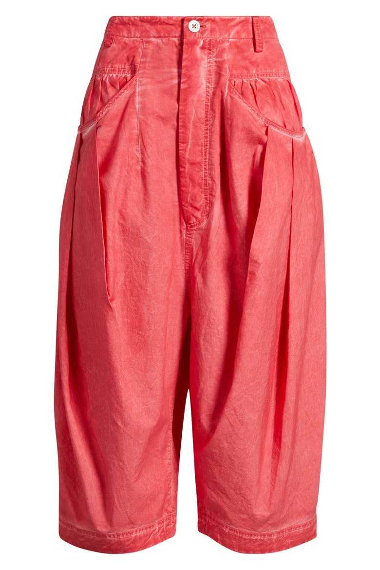 Sundry Crop Cotton Pants, Alternate, color, HIGH RISK RED