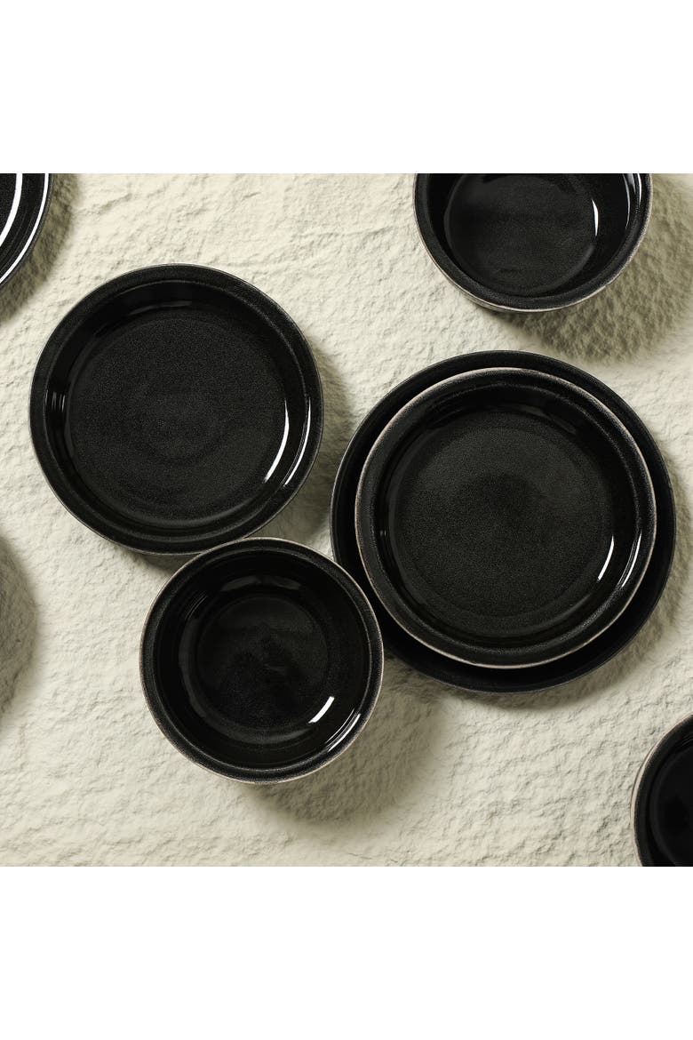 Slate Stoneware 24-Piece Dinnerware Set, Alternate, color, Black