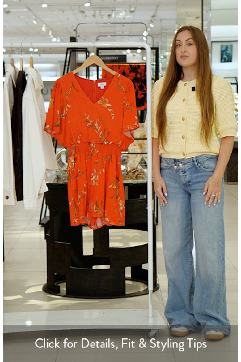 V-Neck Flutter Sleeve Romper video