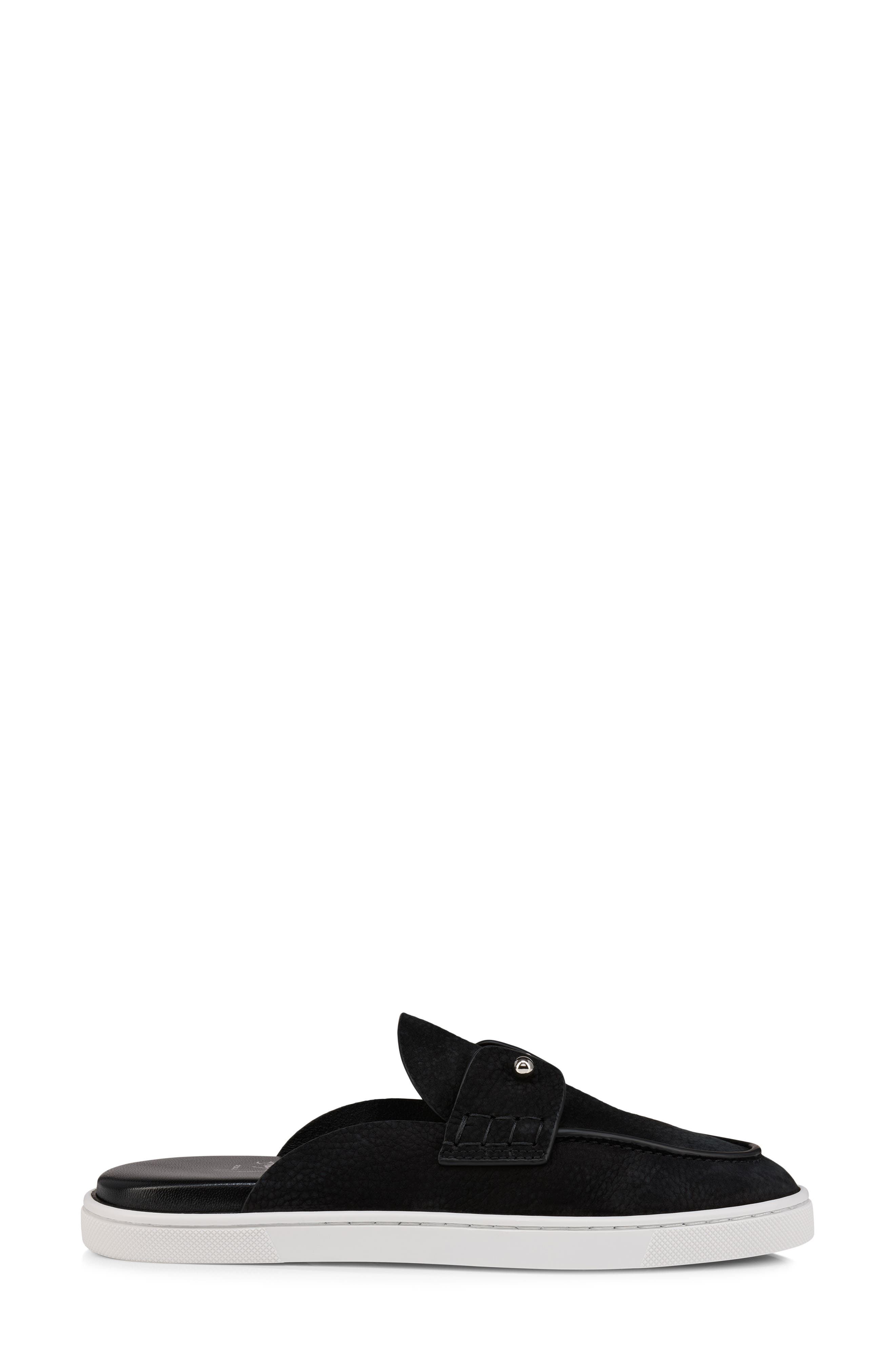 Christian Louboutin Chanme Sneaker Loafer Mule, Alternate, color, Black