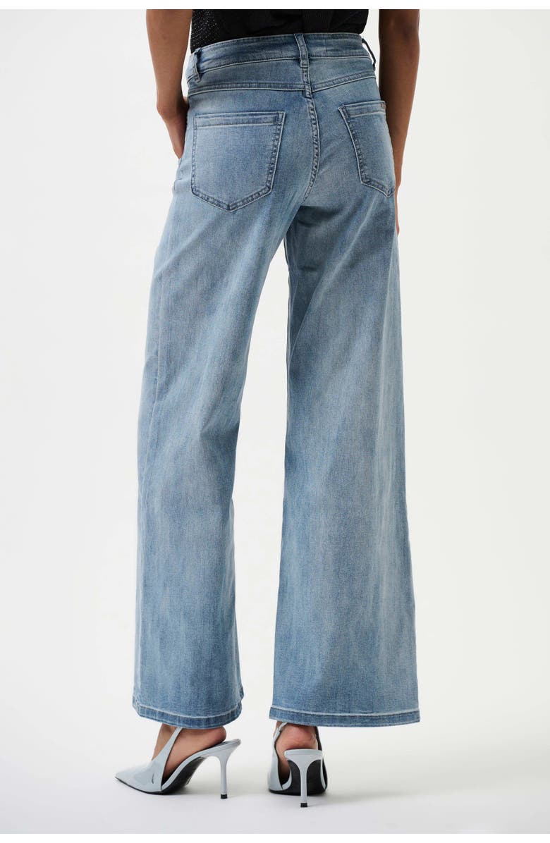Joseph Ribkoff Goldie | Classic Wide-Leg Stretch Jeans, Alternate, color, Light Blue Denim