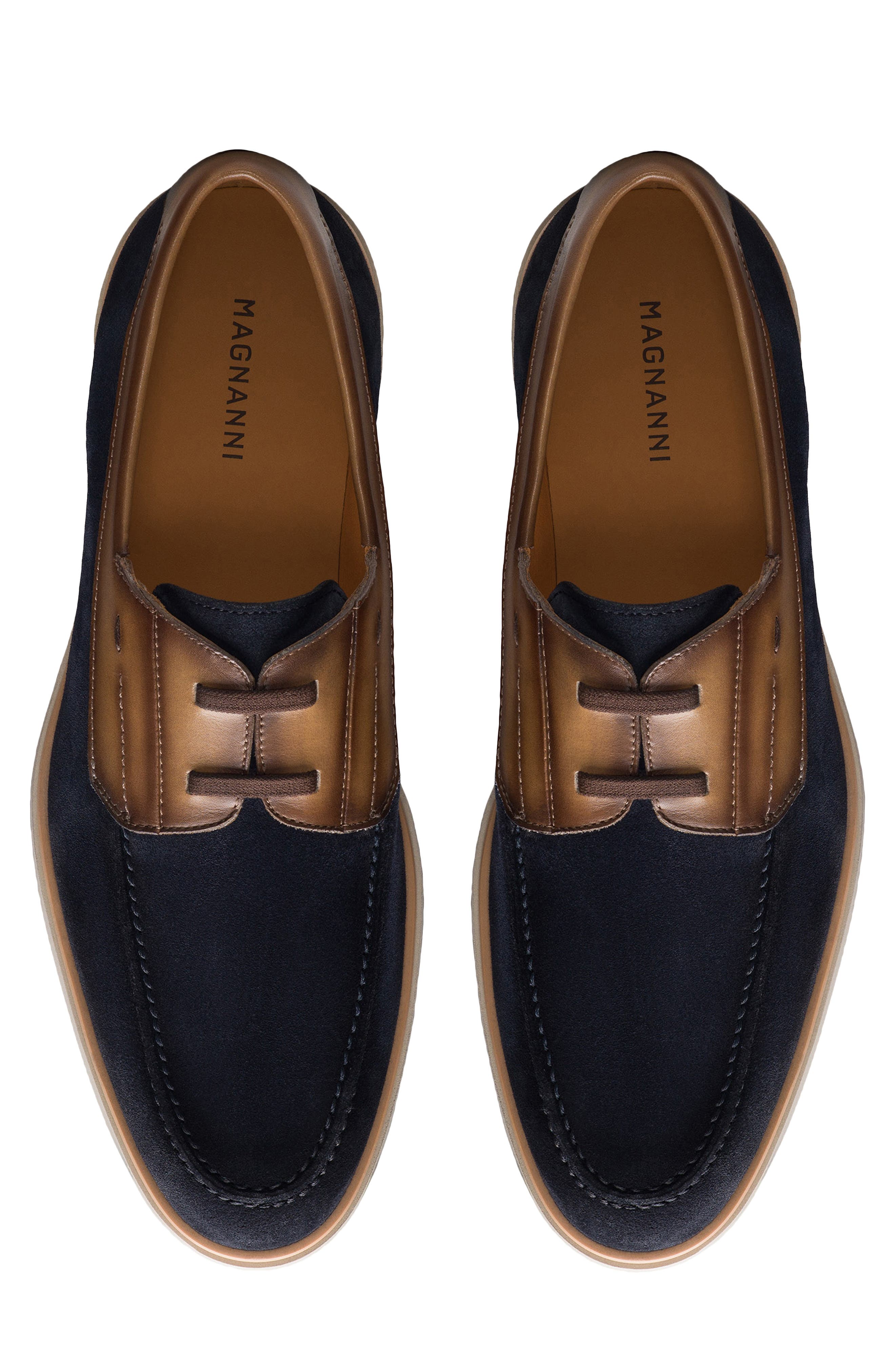 Magnanni Lucius Slip-On Water Resistant Boat Shoe, Alternate, color, Brown