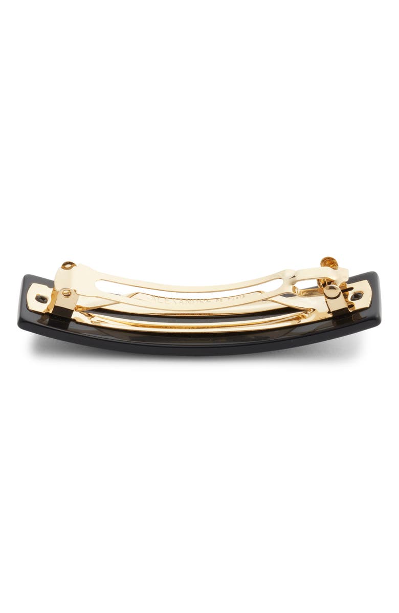 Alexandre de Paris Logo Barrette, Alternate, color, Black