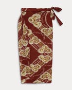 Fortela Nelly Printed Silk Sarong Skirt