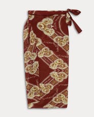 Fortela Nelly Printed Silk Sarong Skirt