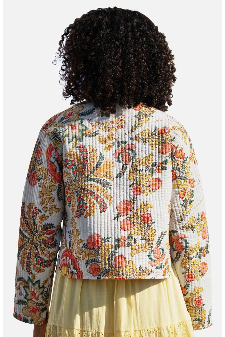 Boho Cotton Reversible Quilted Jacket, Alternate, color, White