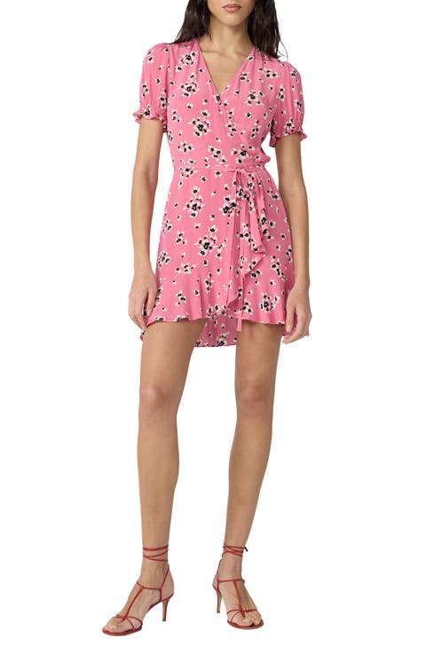 Emilia Floral Puff Sleeve Wrap Dress