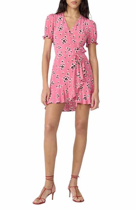 Emilia Floral Puff Sleeve Wrap Dress