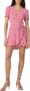Diane von Furstenberg Emilia Floral Puff Sleeve Wrap Dress