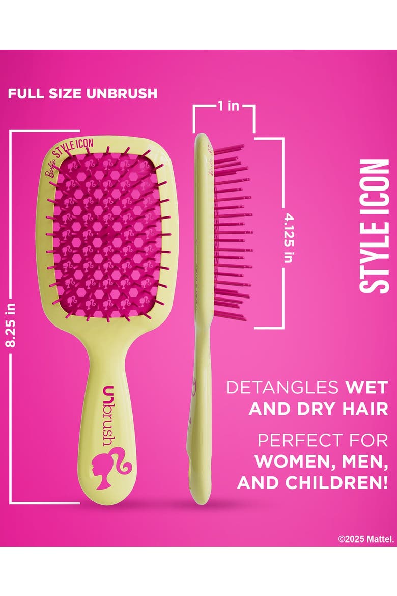 Unbrush Barbie Detangling Brush Full Size, Alternate, color, Pale Yellow