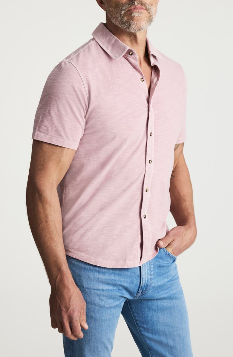 34 Heritage Short Sleeve Slub Cotton Jersey Button-Up Shirt, Alternate, color,