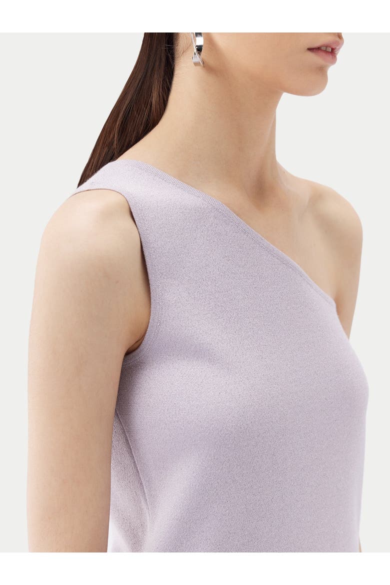 Cashmere Silk Sleeveless Asymmetric Top, Alternate, color, orchid tint