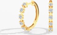 Everlee Small Orbit Lab Diamond Hoop in 14K Gold