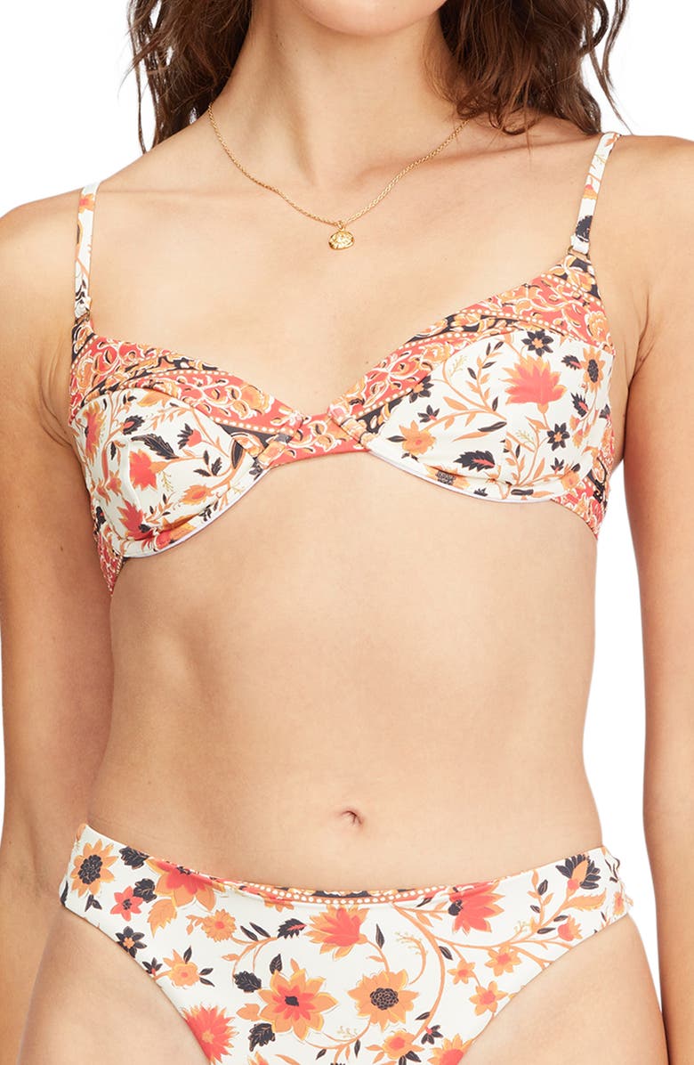 Billabong Swept Away Morgan Underwire Bikini Top, Main, color,