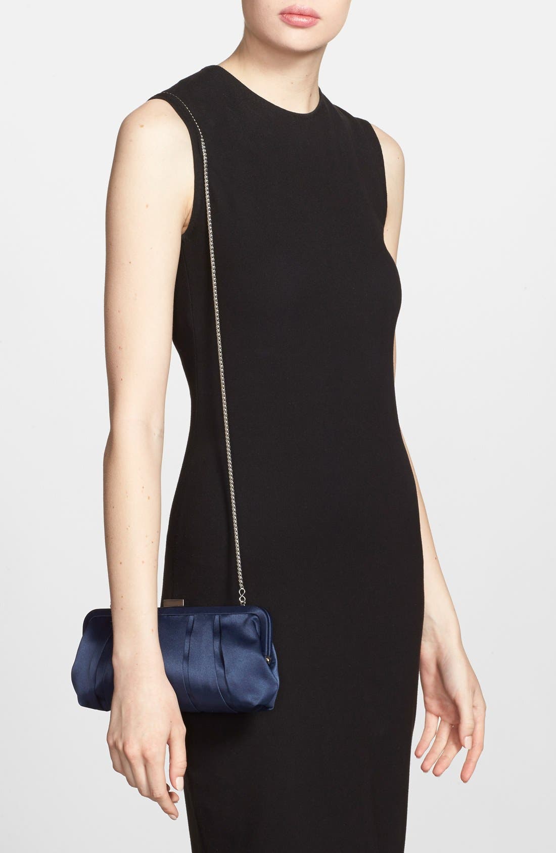 Nina 'Logan' Satin Clutch, Alternate, color, 