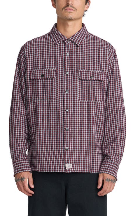 Big Flannel Snap Front Shirt