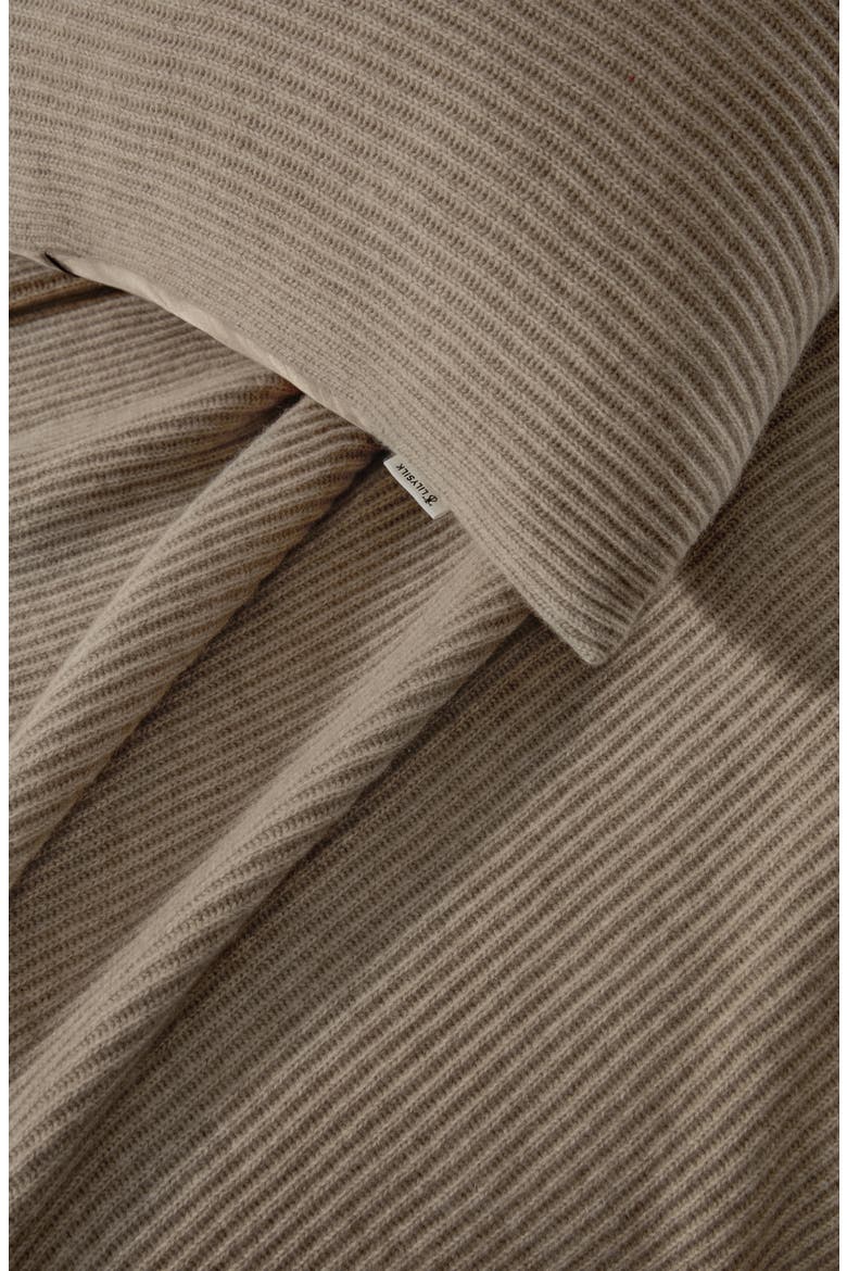 Reversible Cashmere and Silk Pillowcase, Alternate, color, Camel