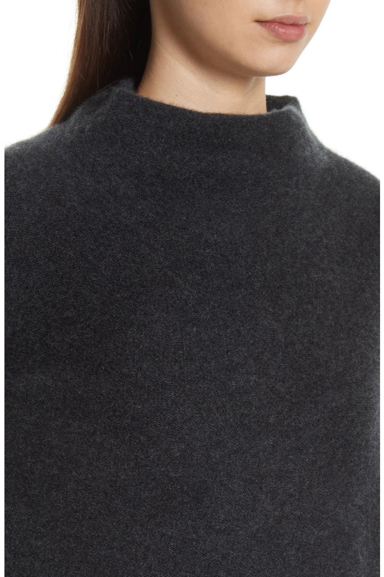 Cashmere Funnel Neck Pullover, Alternate, color, CARBON