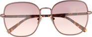 QUAY Uptown 58mm Gradient Round Sunglasses