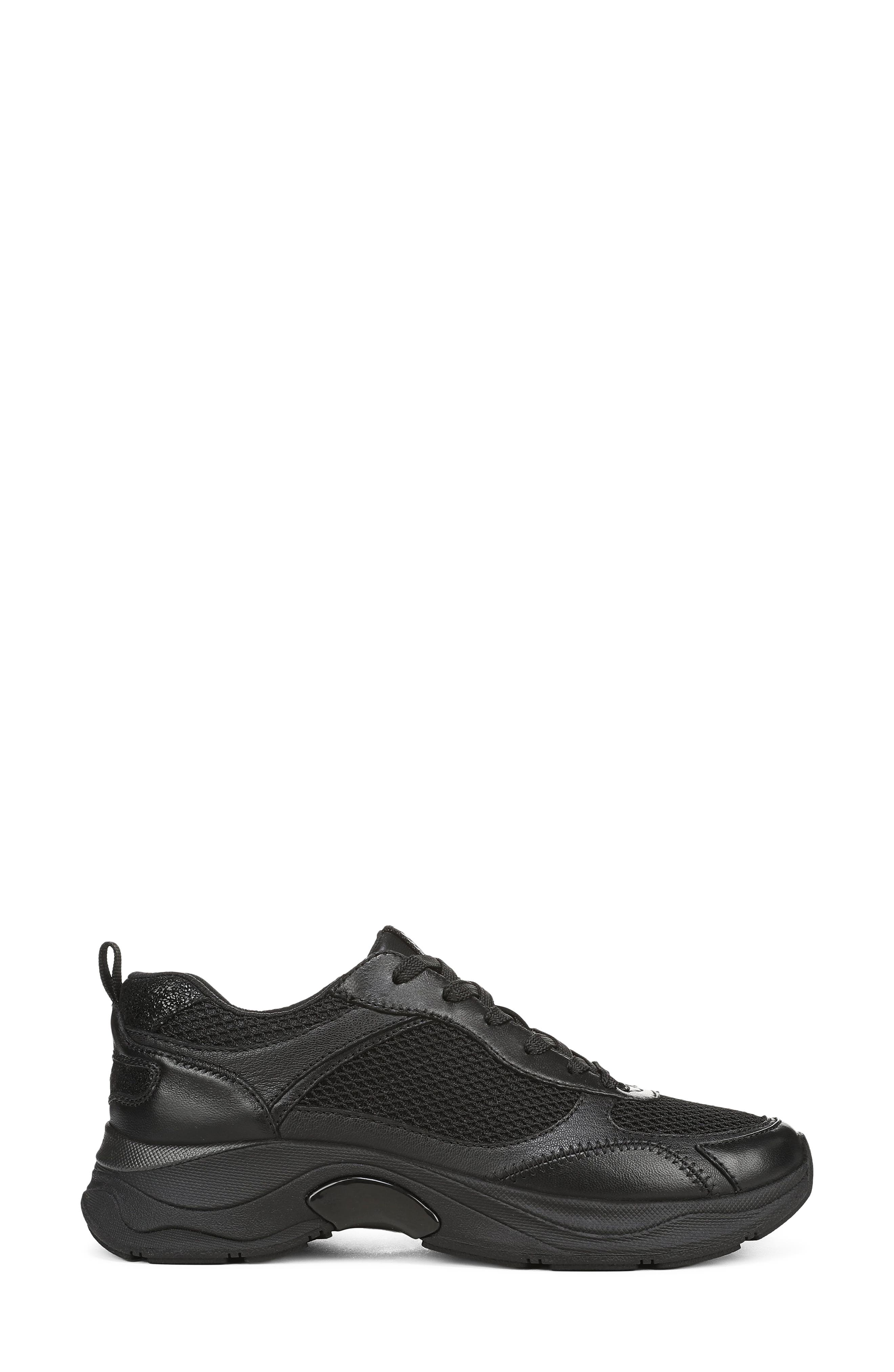 Naturalizer Zoie Sneaker, Alternate, color, Black / Black Bottom