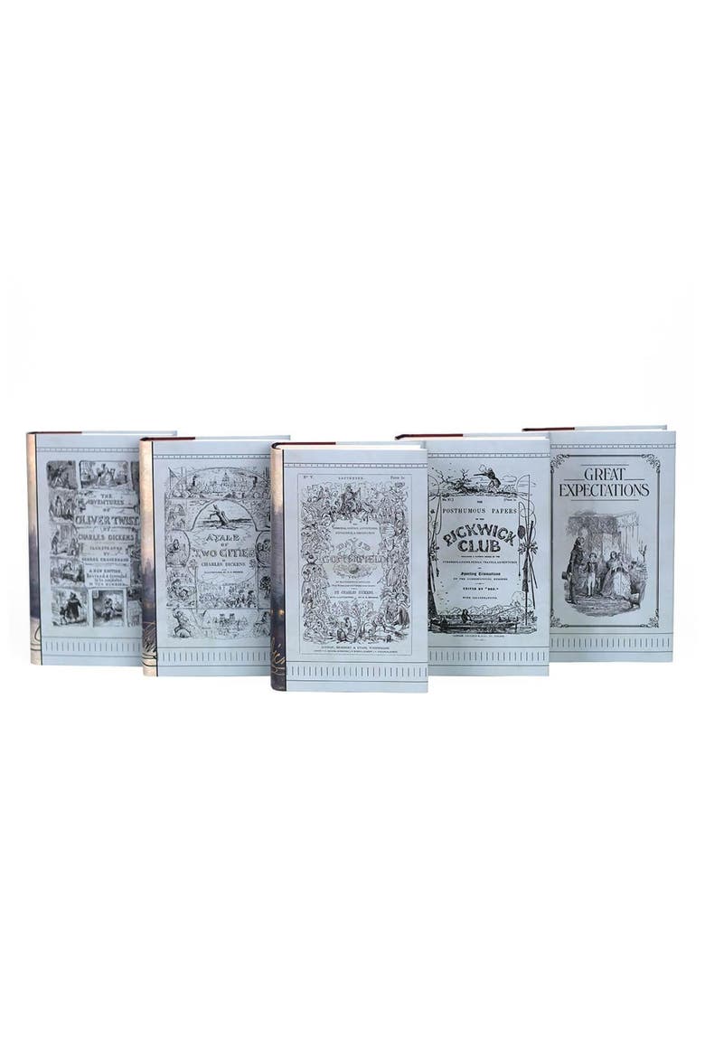 Charles Dickens Book Set, Alternate, color, Cool Neutral