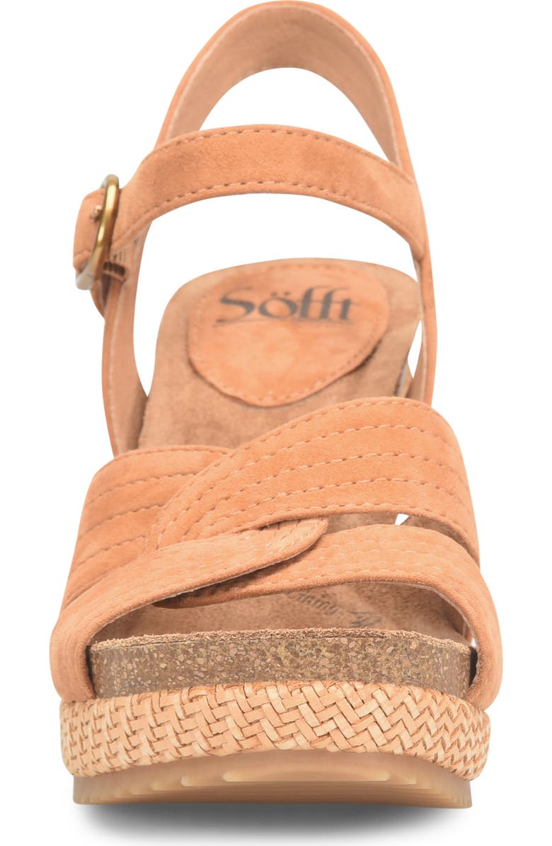 Söfft Clarissa Wedge Sandal, Alternate, color, Tan