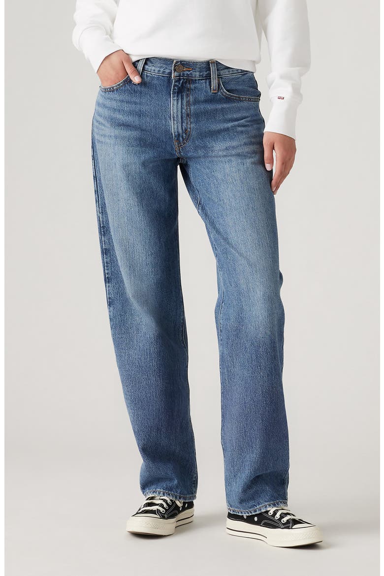 94 Mid Rise Baggy Jeans, Main, color, WORN MEMORY