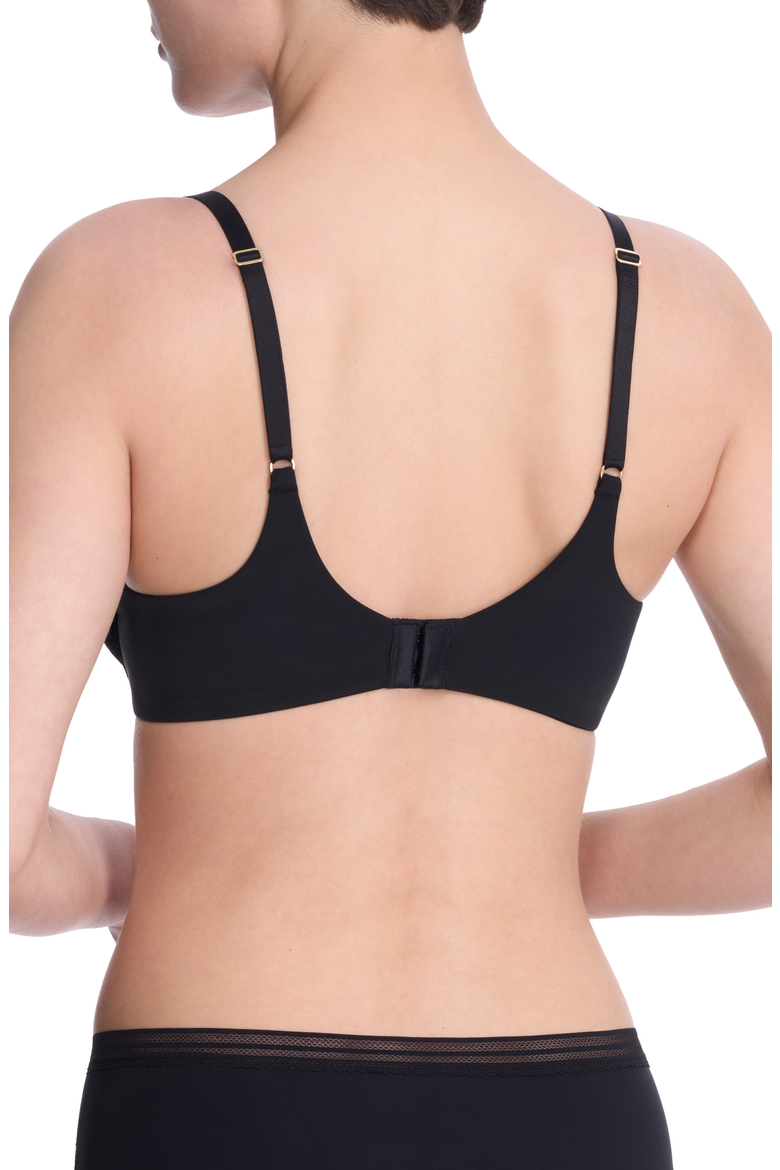 Love Lace Back Smoothing Underwire T-Shirt Bra, Alternate, color, Black