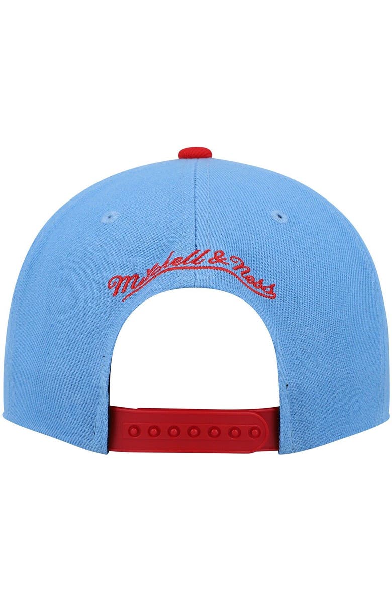 Mitchell & Ness Men's Mitchell & Ness Light Blue/Red New Jersey Nets Hardwood Classics Snapback Hat, Alternate, color, Light Blue