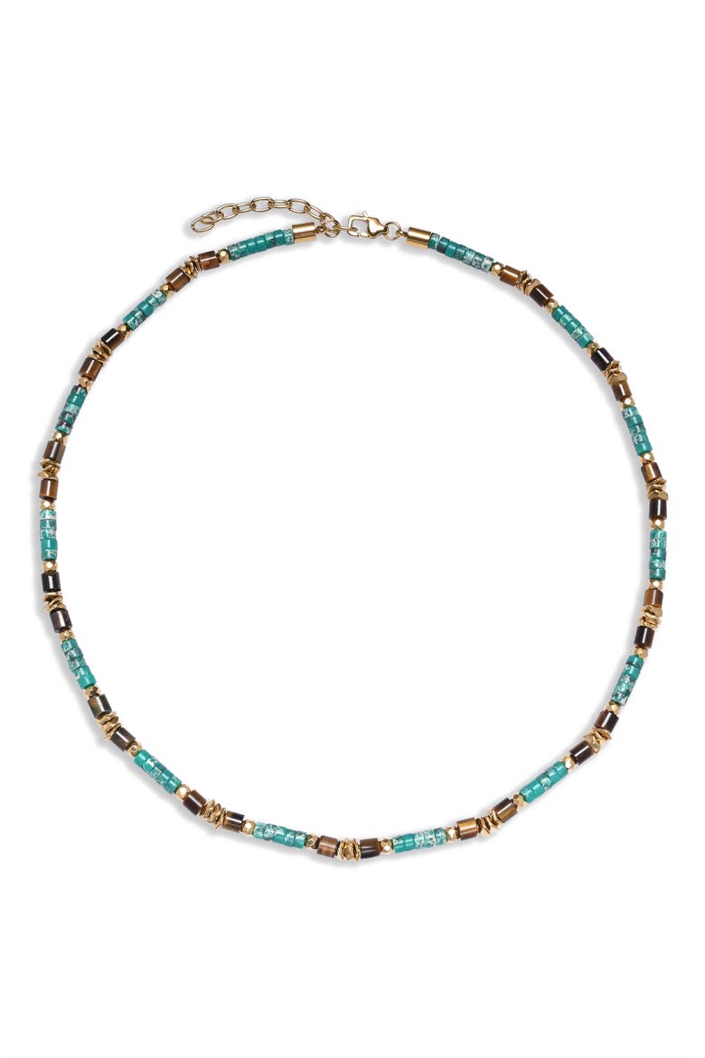 Men's Landon Stone Beaded Necklace, Alternate, color, MULTI