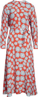 Marimekko Combu Tumma Floral Long Sleeve Dress