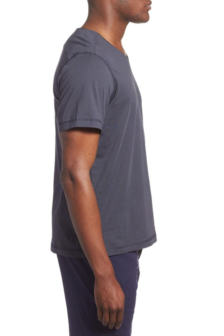 Peruvian Pima Cotton V-Neck T-Shirt, Alternate, color, INK