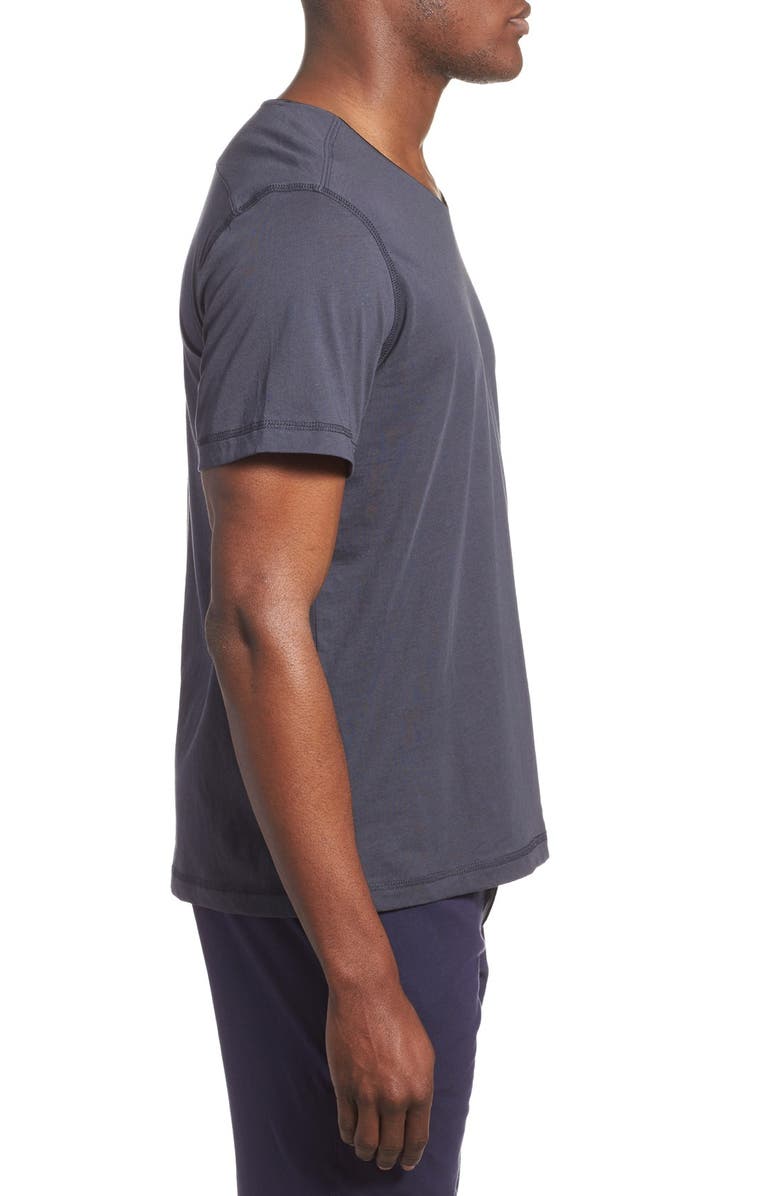 Daniel Buchler Peruvian Pima Cotton V-Neck T-Shirt, Alternate, color, Ink