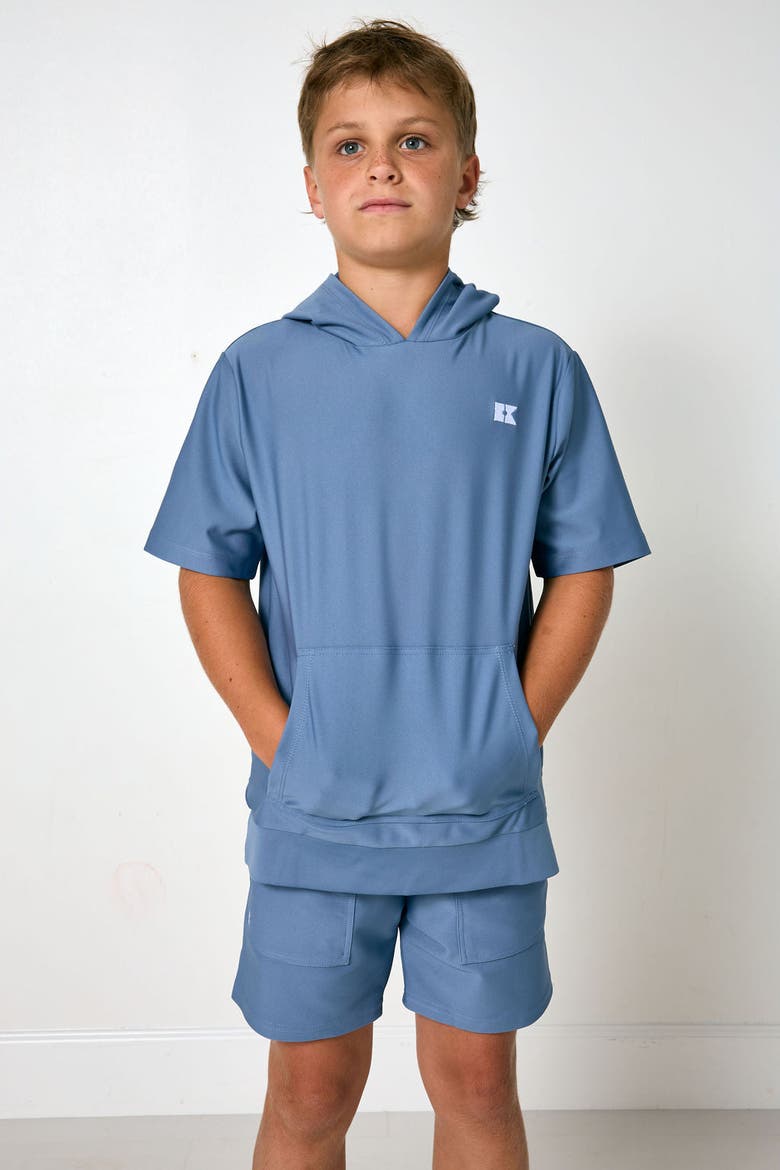 Short Sleeve Hoodie, Alternate, color, Slate