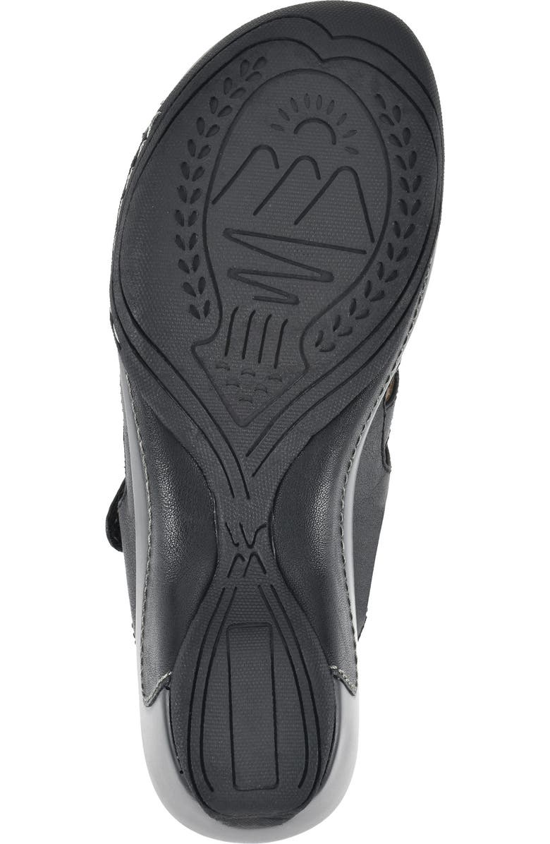 White Mountain Footwear WHITE MOUNTAIN Valencia Wedge Sandal, Alternate, color, Black/ Burn/ Smooth