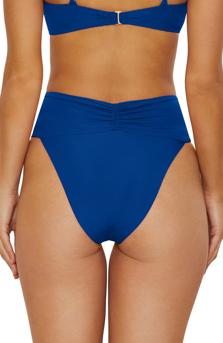 Isabella Rose Belmore Banded Bikini Bottoms, Alternate, color, Ibiza Blue