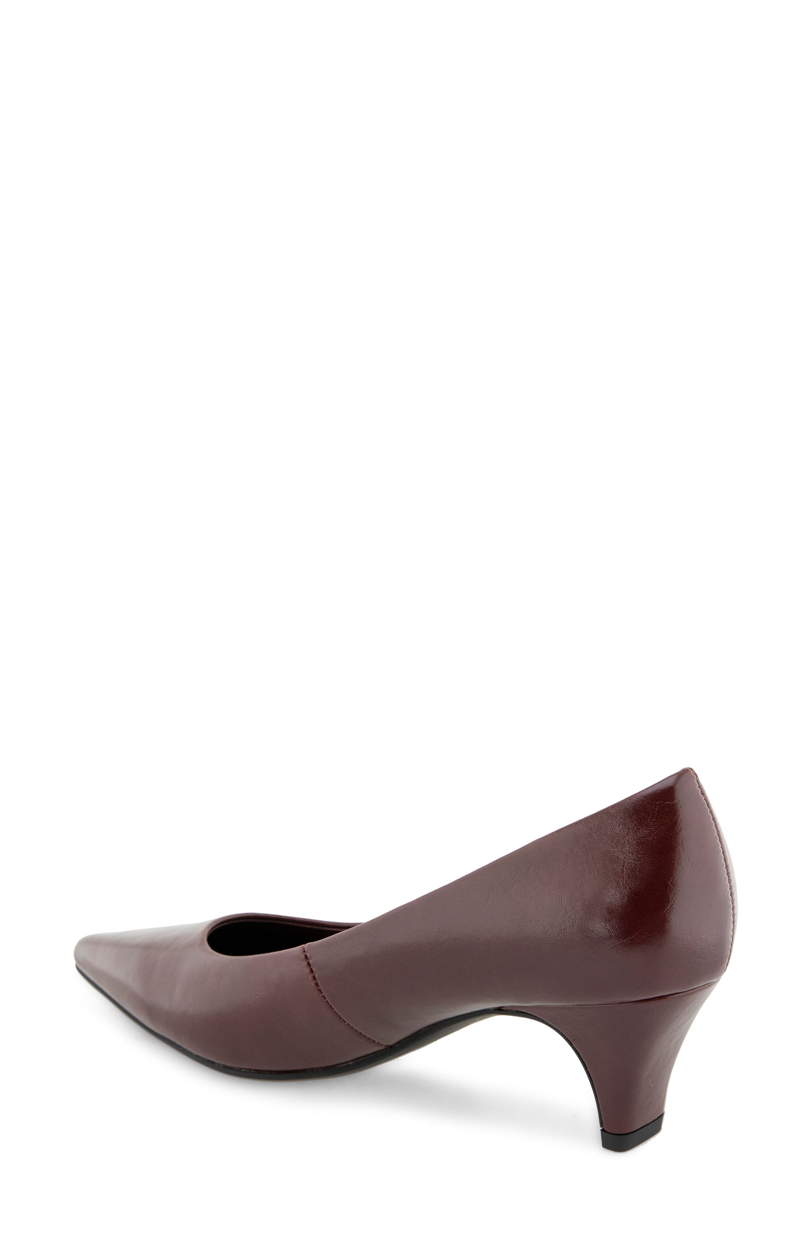 Marist Faux Leather Pump, Alternate, color, MAHOGANY