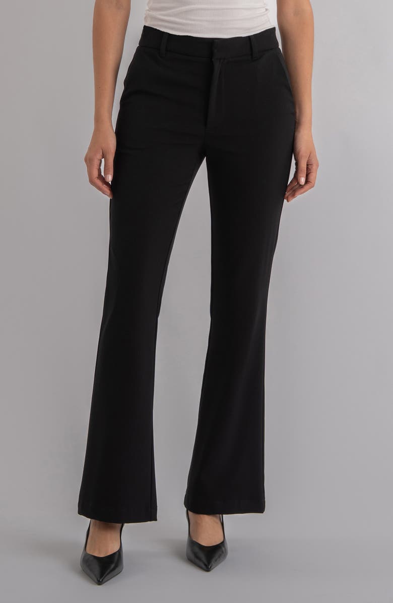 KUT from the Kloth Stella High Waist Flare Pants, Main, color, Black