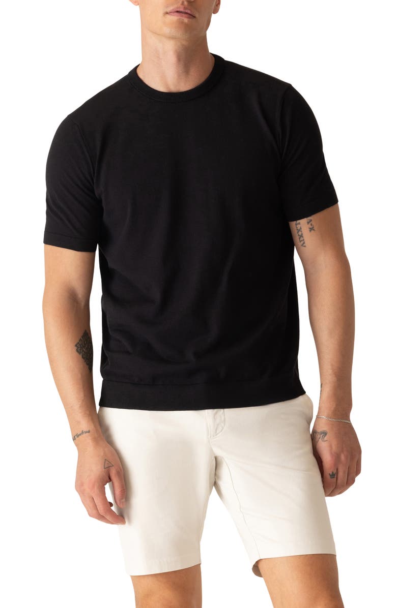 DEKE Modern Knit Crewneck T-Shirt, Main, color, Black