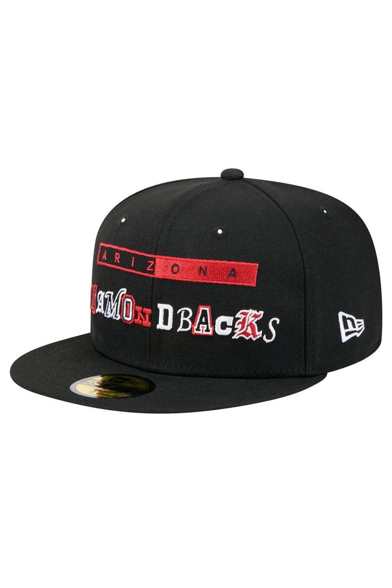 Men's New Era Black Arizona Diamondbacks Ransom 59FIFTY Fitted Hat, Alternate, color, Black
