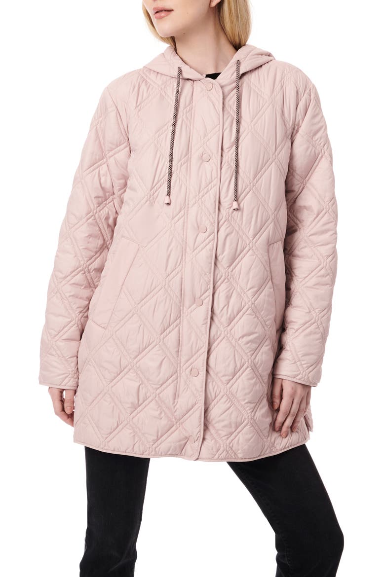 Hooded Quilted Liner Jacket, Main, color, DESERT ROSE