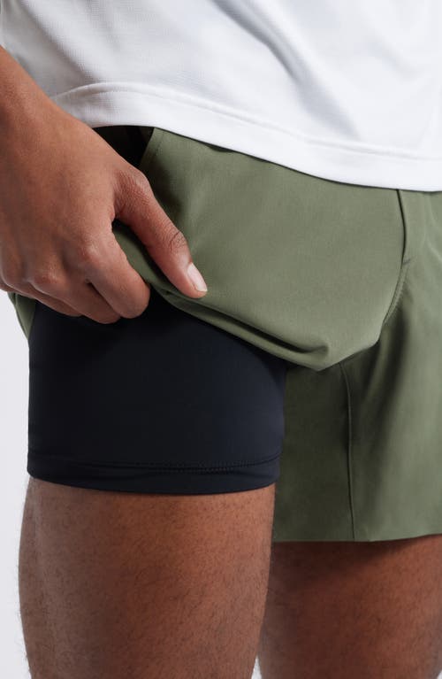 Ten Thousand Interval Lined 5-inch Training Shorts In Green