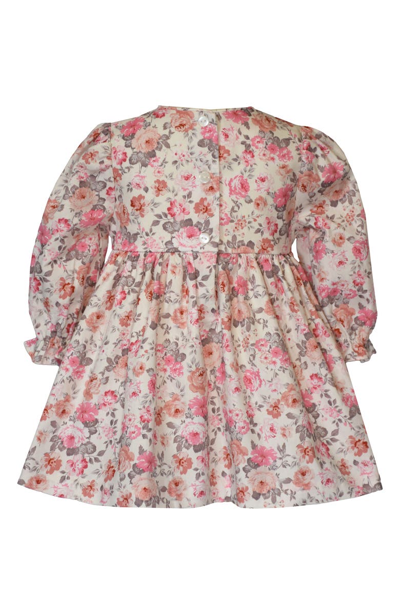 Iris & Ivy Smocked Floral Long Sleeve Dress, Alternate, color, Pink