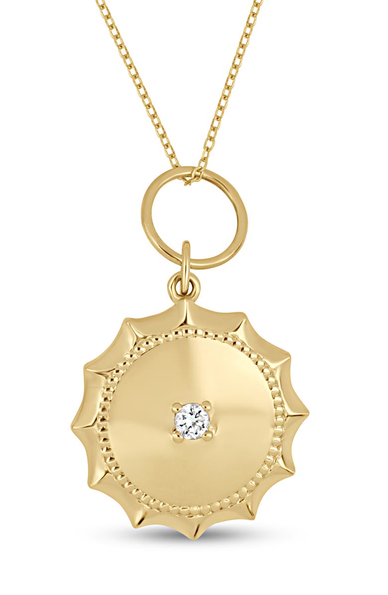 Bony Levy Icon 18K Yellow Gold Diamond Medallion Pendant Necklace, Alternate, color, 18K Yellow Gold